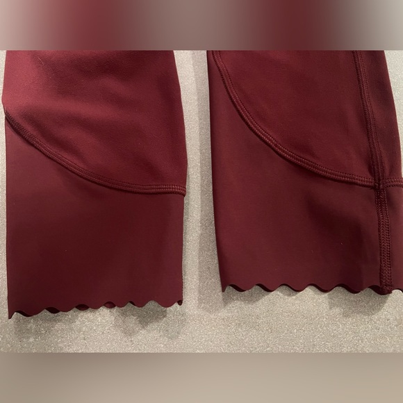 Lululemon Align Scalloped Hem High-Rise Pant 25" - Red Merlot - Picture 5 of 6